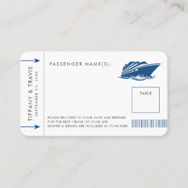 ブルークルーズチケット 搭乗券 席 案内カード プレイスカード