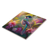 ブルークレステッド虹翼サンバードファンタジー鳥 タイル (側面)