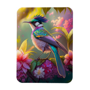 ブルークレステッド虹翼サンバードファンタジー鳥 マグネット