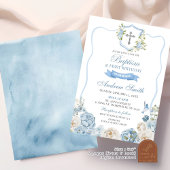 ブルークレストとフローラバプテスマ&ファースト誕生日 招待状