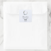 ブルークレセントムーンキャンドルビジネス スクエアシール (バッグ)