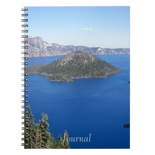 ブルークレーターレイクランドスケープ写真 ノートブック (正面)