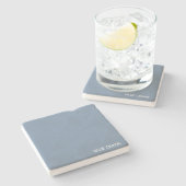 ブルークレーンの青い色名 ストーンコースター (横)