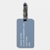 ブルークレーンの青い色名 ラゲッジタグ (裏面縦)