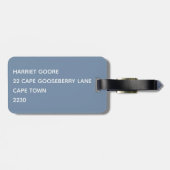 ブルークレーンの青い色名 ラゲッジタグ (裏面横)