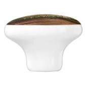 ブルークレーンまたはヘロンバードオブアメリカオードボンプリント セラミックノブ (側面)