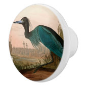 ブルークレーンまたはヘロンバードオブアメリカオードボンプリント セラミックノブ (右)