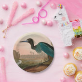 ブルークレーンまたはヘロンバードオブアメリカオードボンプリント ペーパープレート (パーティー)