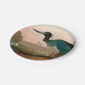 ブルークレーンまたはヘロンバードオブアメリカオードボンプリント ペーパープレート (アングル)