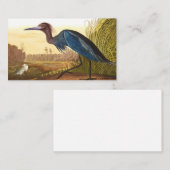 ブルークレーンまたはヘロンbyジョン・ジェームス・アウドゥボン 名刺 (正面/裏面)