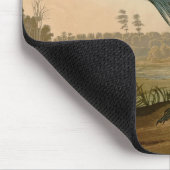 ブルークレーンヘロンアウドボン絵画ズ マウスパッド (コーナー)