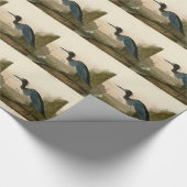 ブルークレーンヘロンアウドボン絵画ズ ラッピングペーパー (角)