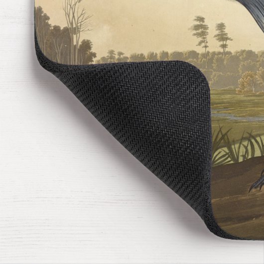 ブルークレーン又はアメリカのヘロンの鳥ジョン・ジェームズ マウスパッド (コーナー)