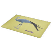 ブルークレーン鳥の漫画イラストレーション カッティングボード (角)