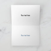 ブルークレーン鳥の漫画イラストレーション カード (内部)