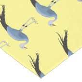 ブルークレーン鳥の漫画イラストレーション ショートテーブルランナー (コーナー)