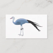 ブルークレーン鳥の漫画イラストレーション 名刺 (裏面)