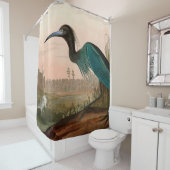 ブルークレーン/ヘロンバードオブアメリカオードゥボンプリント シャワーカーテン (インサイチュ)