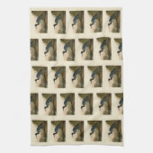 ブルークレーン、ヘロン、オードボンのアメリカの鳥から キッチンタオル (縦)