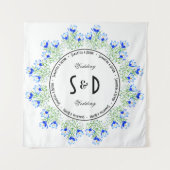 ブルークロカ結婚スの背景 タペストリー (正面(横))