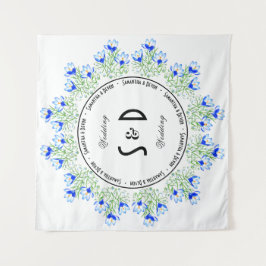 ブルークロカ結婚スの背景 タペストリー