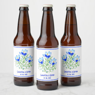 ブルークロキュースホワイト結婚ズビールラブル ビールラベル