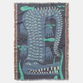 ブルークロコダイル スローブランケット