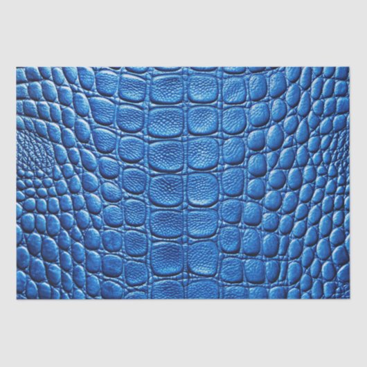 ブルークロコダレアリゲータスキンレザーフェイクプリント 薄葉紙 (正面)