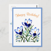 ブルークロシー春はがき ポストカード (正面/裏面)