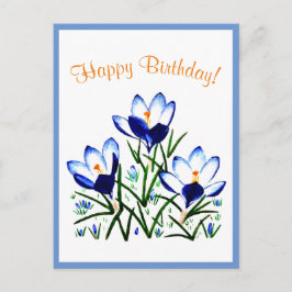 ブルークロシー春はがき ポストカード