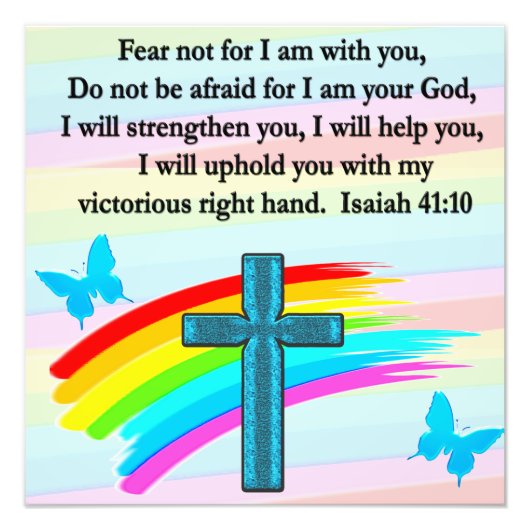 ブルークロスとバタフライイザヤ41:10 フォトプリント            (正面)