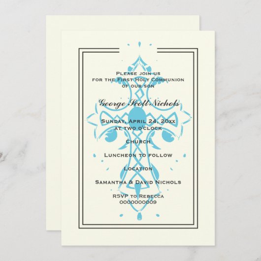 ブルークロスファースト共産主義バプテスマ確認 招待状 (正面/裏面)