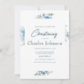 ブルークロスフラワーズ秋ボーイバプテスマ 招待状 (正面)