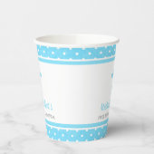 ブルークロスボーイベビーバプティスファースト誕生日 紙コップ (左)