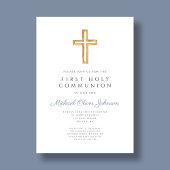ブルークロスモダンボーイファーストコミュニオン 招待状