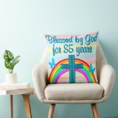 ブルークロス及びレインボー85位誕生日枕 クッション (椅子)