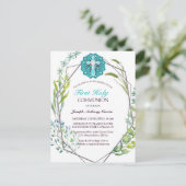 ブルークロス春フローラファーストホーリーコミュニオン ポストカード (スタンド正面)