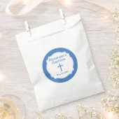 ブルークロス男の赤ちゃんバプテスマ《キリスト教》洗礼式や命名式 フェイバーバッグ (クリップ留めされた状態)