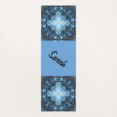 ブルークロス自然パターンヨガマット ヨガマット (裏面)