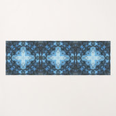 ブルークロス自然パターンヨガマット ヨガマット (正面(横))