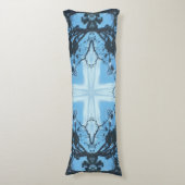 ブルークロス自然パターン抱き枕 ボディピロー (正面縦)