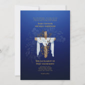 ブルークロス カトリック 婚姻 ミサ ウェディング 招待状 (正面)