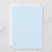 ブルークロス《キリスト教》洗礼式や命名式またはバプテスマ招待状 招待状 (裏面)