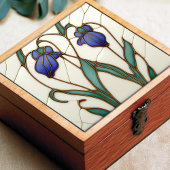 ブルークロッカスウォールデコールアールヌーボーアールデコセラミ タイル