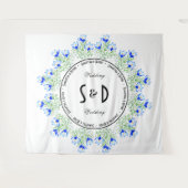 ブルークロッカス大結婚景の背景 タペストリー (正面(横))