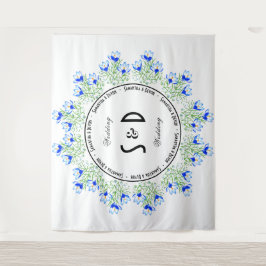 ブルークロッカス大結婚景の背景 タペストリー