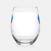 ブルークロックスピックボールパドル&ボールカスタムチーム ステムなしワイングラス (左)