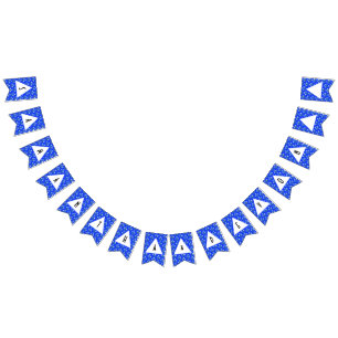 ブルークロッ結婚カス バンティングフラッグ