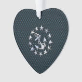 ブルークロムライクヨットフラッググリ車のール オーナメント (正面)