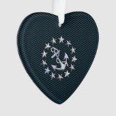 ブルークロムライクヨットフラッググリ車のール オーナメント (正面)